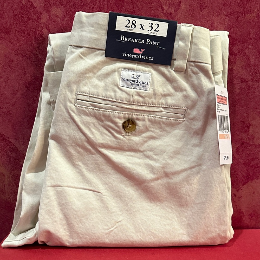 Vineyard Vines Men's Breaker Pant - Stone color 28x32, new